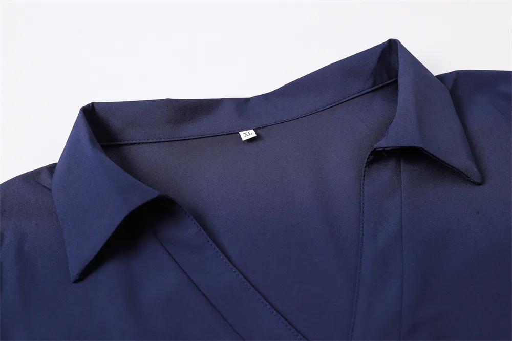 Camisa Vintage Feminina de Manga Longa Solta para Rua