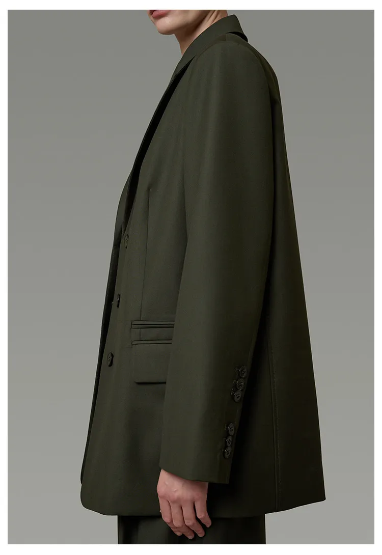Blazer de Lã para Mulheres Vestuário Casual