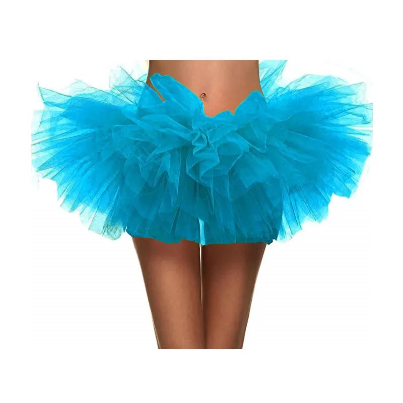 Saia de Tutu em Malha Personalizada para Mulheres Adultas, Princesa, Cinco Camadas, Cintura Elástica, Saia de Dança Sexy para Festa de Balé