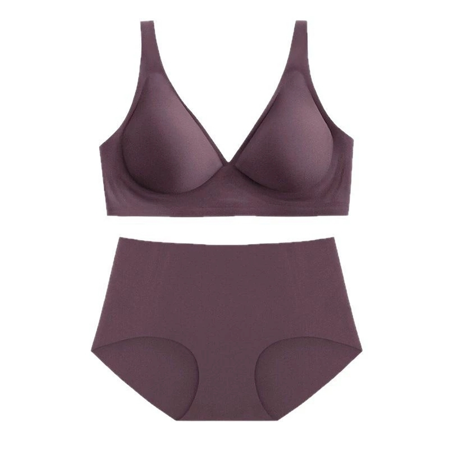 Conjunto de Sutiã Sem Fio Confortável de Gel com Suporte Macio e Sem Costura para Mulheres