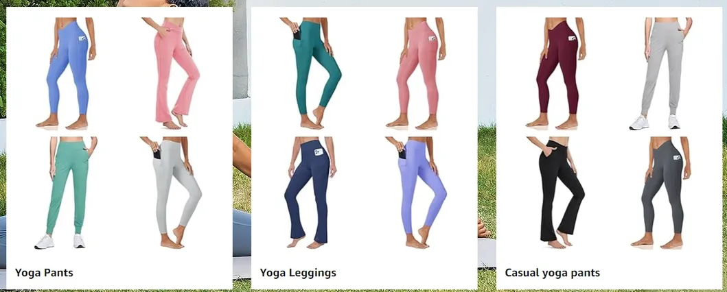 Calças de ioga bootleg casuais femininas com cintura alta em V para treino