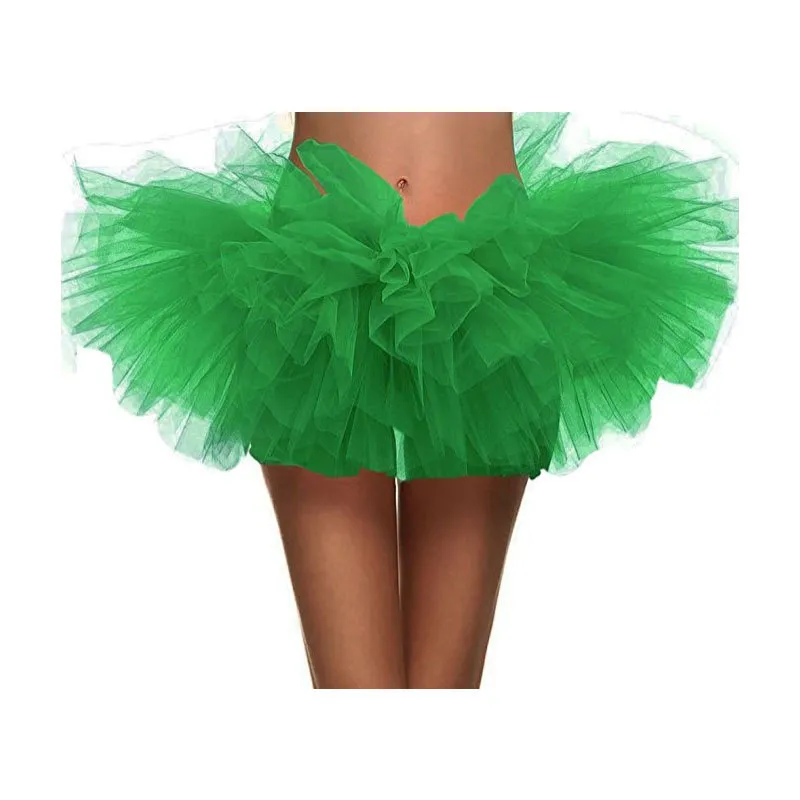 Saia de Tutu em Malha Personalizada para Mulheres Adultas, Princesa, Cinco Camadas, Cintura Elástica, Saia de Dança Sexy para Festa de Balé