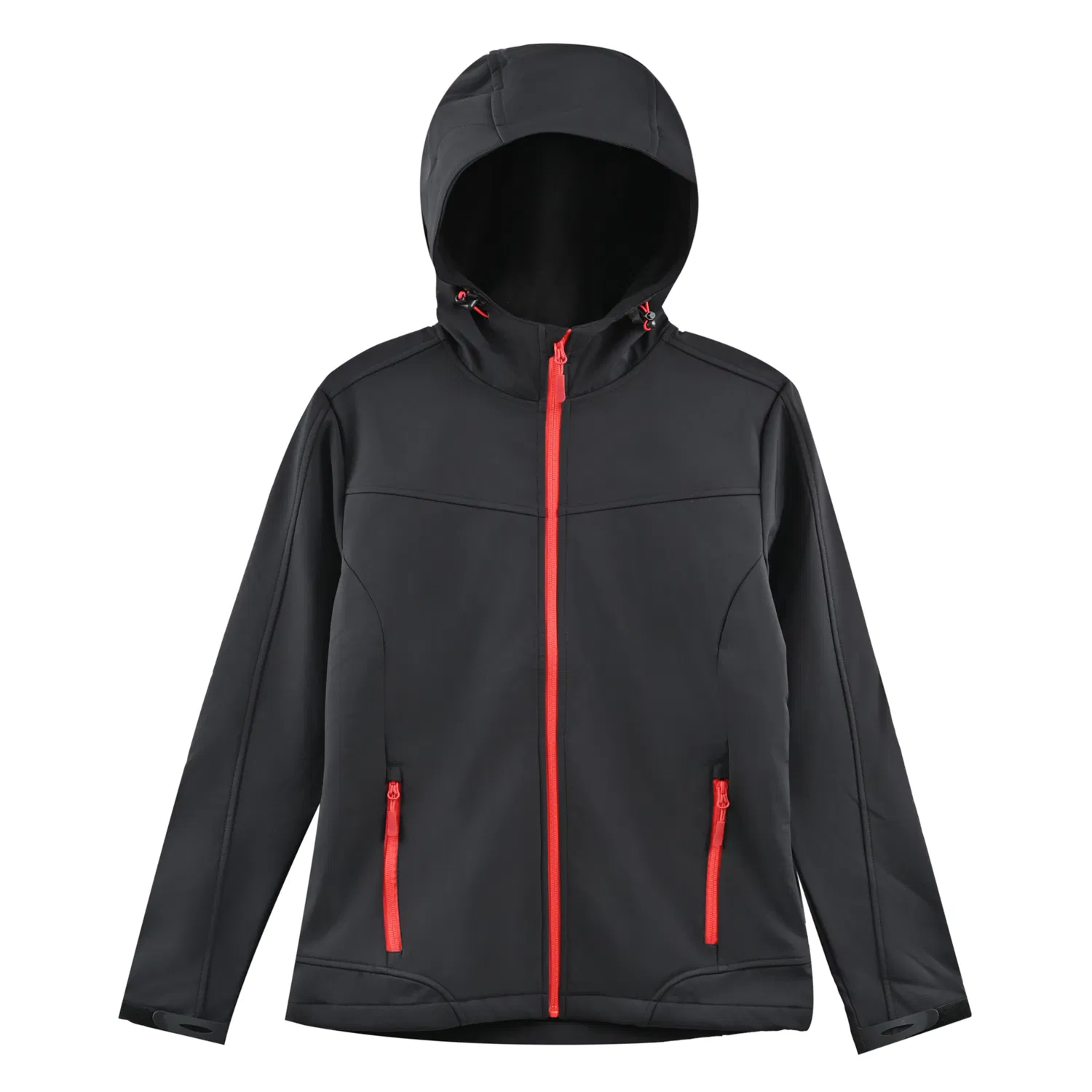 Casaco Softshell Feminino de Inverno Preto com Membrana TPU Ligada ao Forro de Lã 320GSM