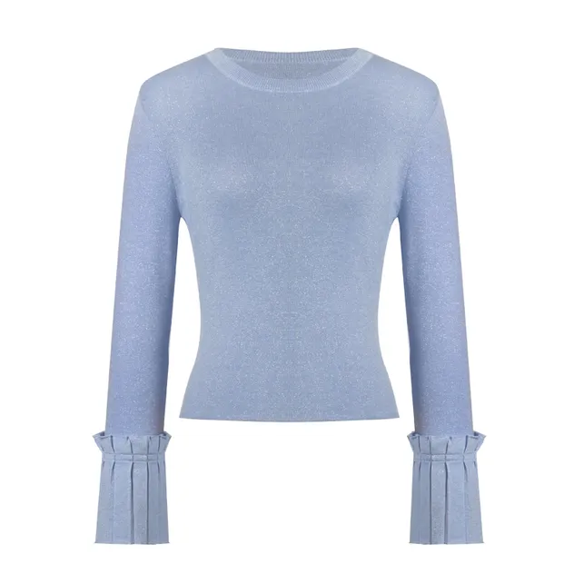 Blusa de Lã Feminina por Atacado Roupas Personalizadas para Mulheres 2 Peças Conjunto de Malha Aconchegante Colete de Gola Alta e Suéter Top Outono