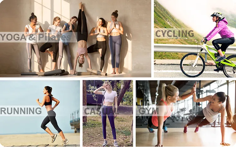 Novo Conjunto de Yoga Roupas de Ginástica Personalizadas Leggings Sem Costura Caneladas para Mulheres