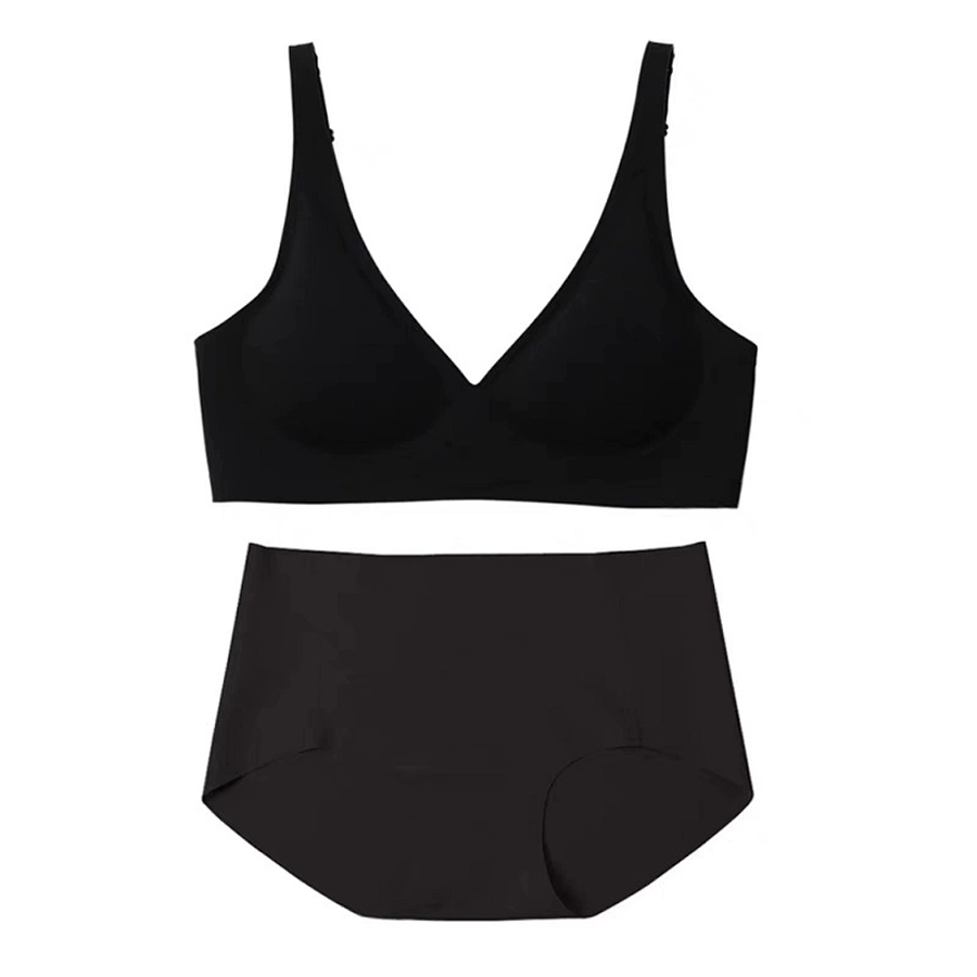 Conjunto de Sutiã Sem Fio Confortável de Gel com Suporte Macio e Sem Costura para Mulheres