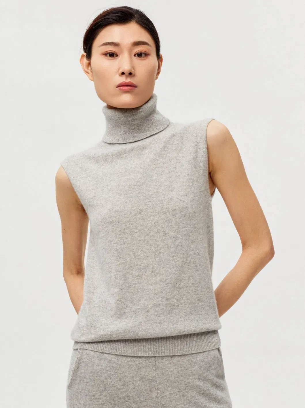Colete de Cashmere Feminino Suéter de Moda