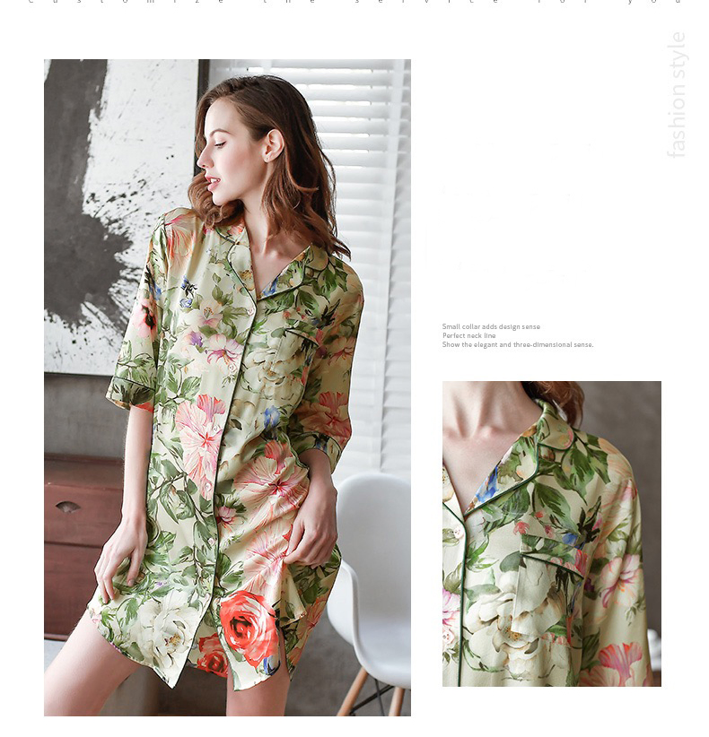 Conjunto de Pijamas de Seda para Mulheres de Alta Qualidade Personalizado