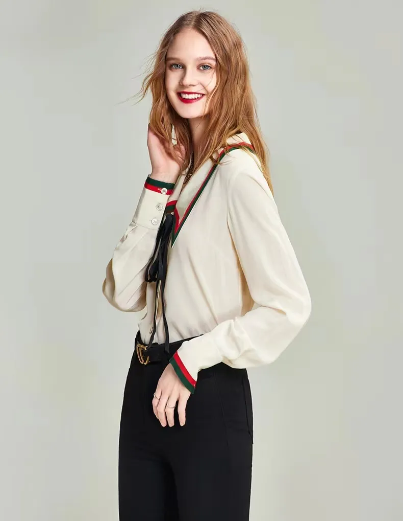 Camisas Blusas de Moda Feminina para Escritório Personalizadas de Fábrica