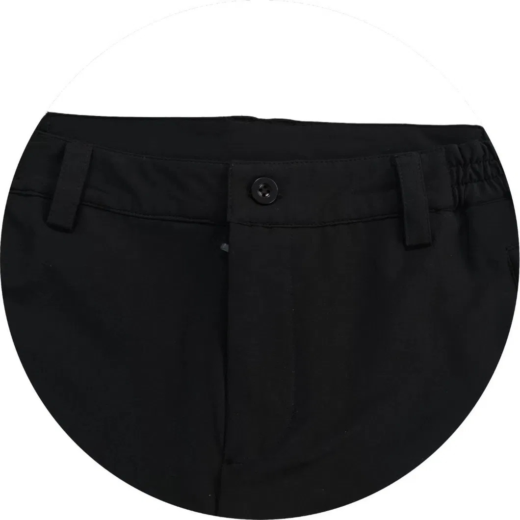 Calças casuais pretas femininas de perna reta - conforto - ajuste para todos - uso diário com bolsos laterais para conveniência