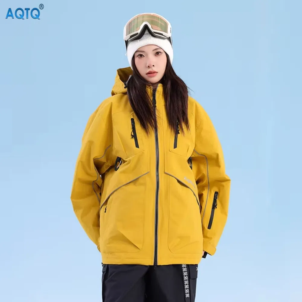 2026 Jaqueta de Esqui Feminina em Promoção 3XL Impermeável, à Prova de Vento, Respirável, Quilted, Profissional, Solta para o Inverno, Roupas de Neve