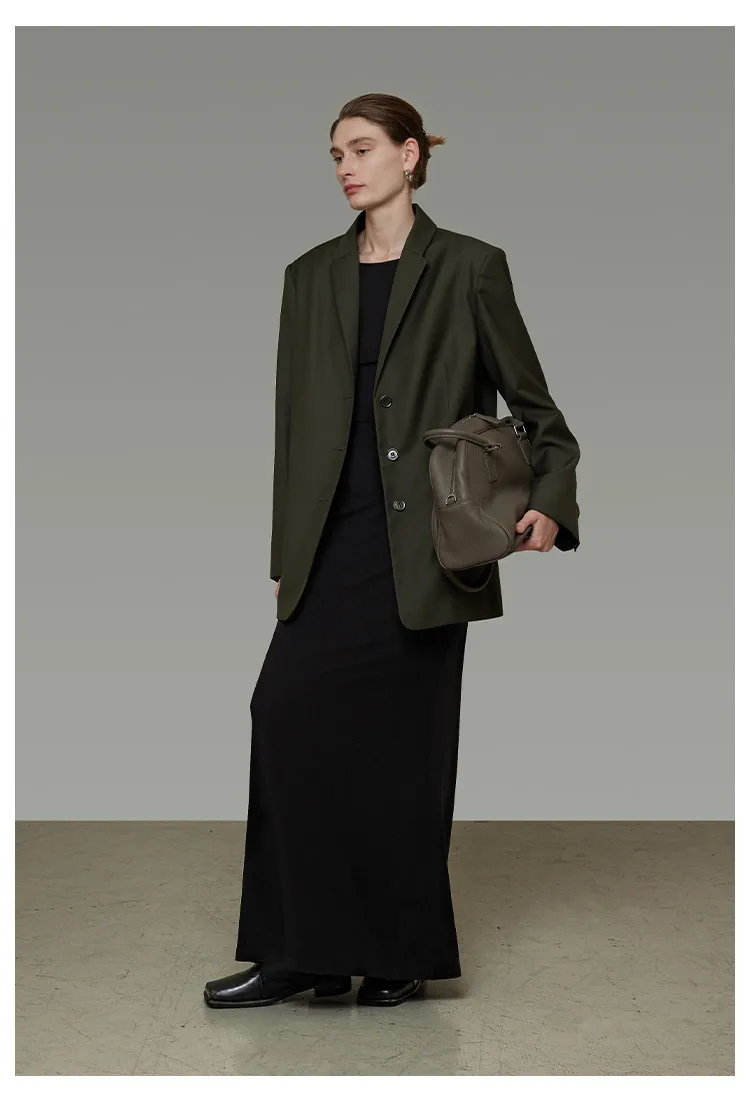 Blazer de Lã para Mulheres Vestuário Casual