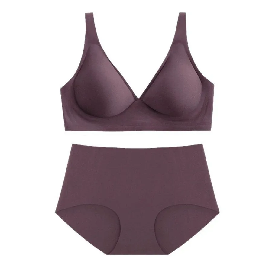 Conjunto de Sutiã Sem Fio Confortável de Gel com Suporte Macio e Sem Costura para Mulheres