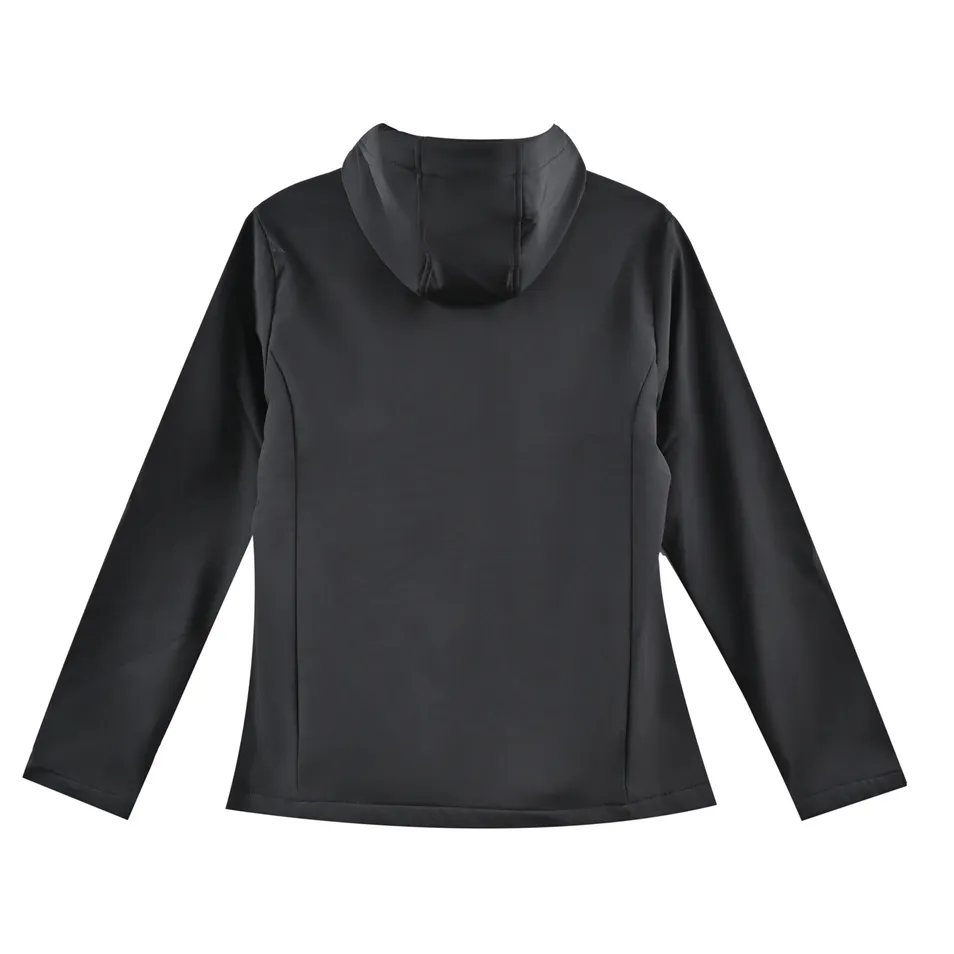 Casaco Softshell Feminino de Inverno Preto com Membrana TPU Ligada ao Forro de Lã 320GSM