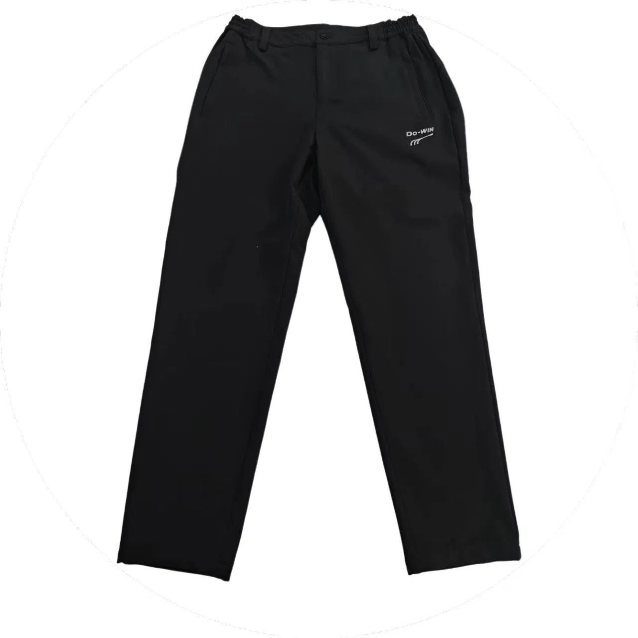 Calças casuais pretas femininas de perna reta - conforto - ajuste para todos - uso diário com bolsos laterais para conveniência