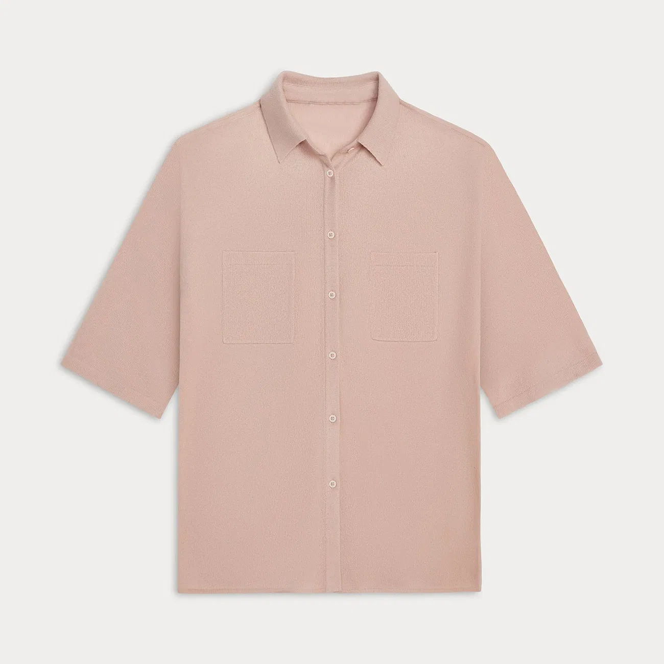 Camisa Feminina de Cashmere Premium Tricotada com Dois Bolsos Mais Popular