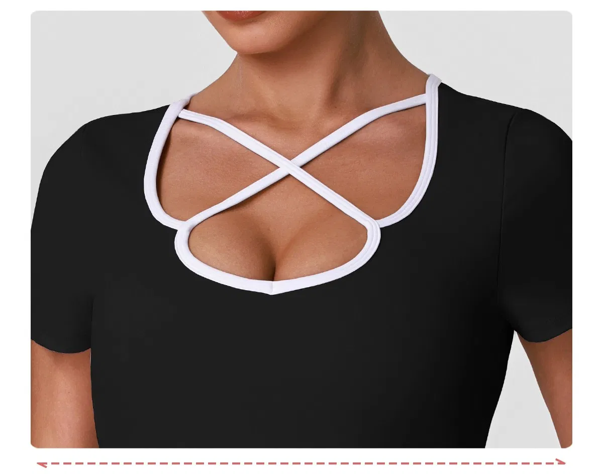 Conjunto de Roupas de Ginástica Femininas 2 Peças Leggings de Treino Top de Esporte Conjunto de Fitness para Academia