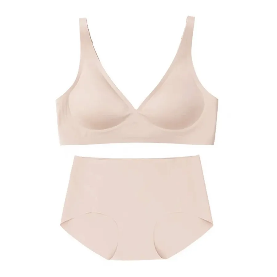 Conjunto de Sutiã Sem Fio Confortável de Gel com Suporte Macio e Sem Costura para Mulheres