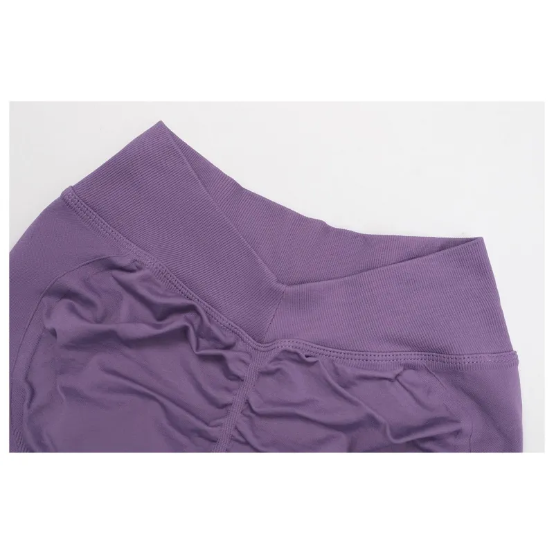 Calça Legging de Yoga com Copas Embutidas para Mulheres, Formato de Pêssego, Cintura em V, Modeladora e Ajustada, Secagem Rápida para Academia