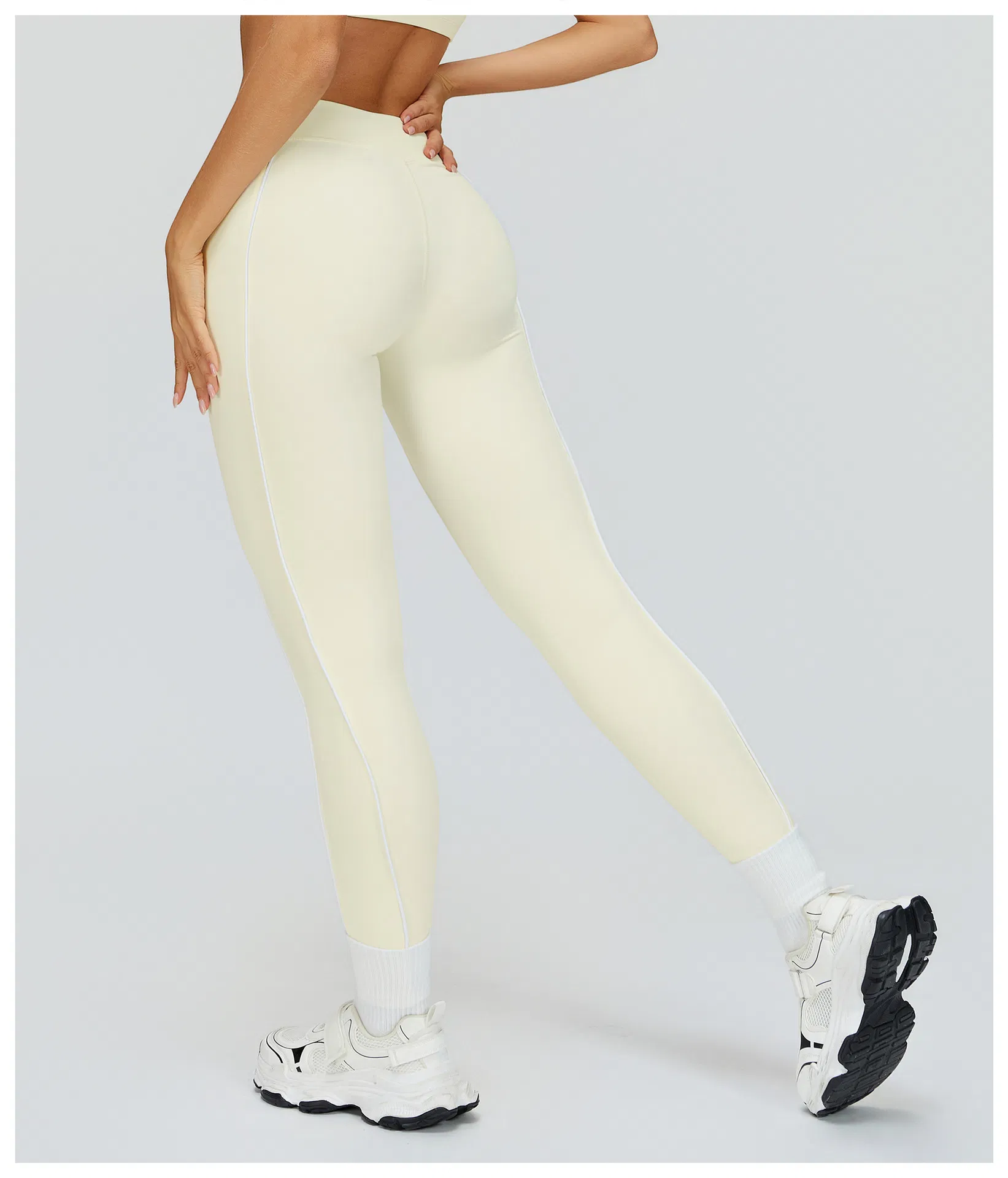 Roupas de corrida esportivas personalizadas com logotipo para atacado, leggings de yoga femininas