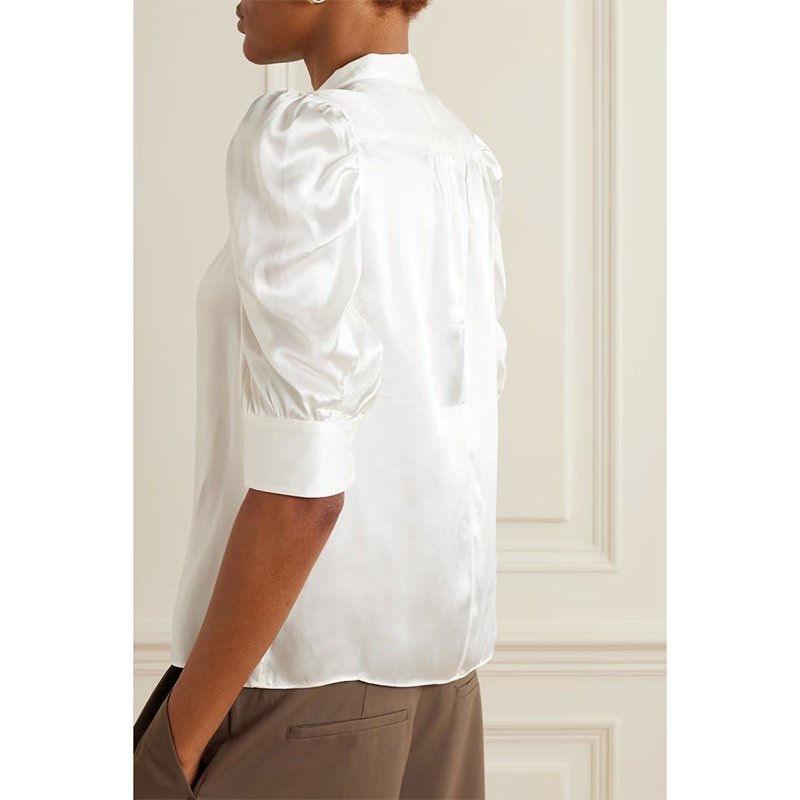 Camisa de Verão de Alta Qualidade com Pregas para Mulheres
