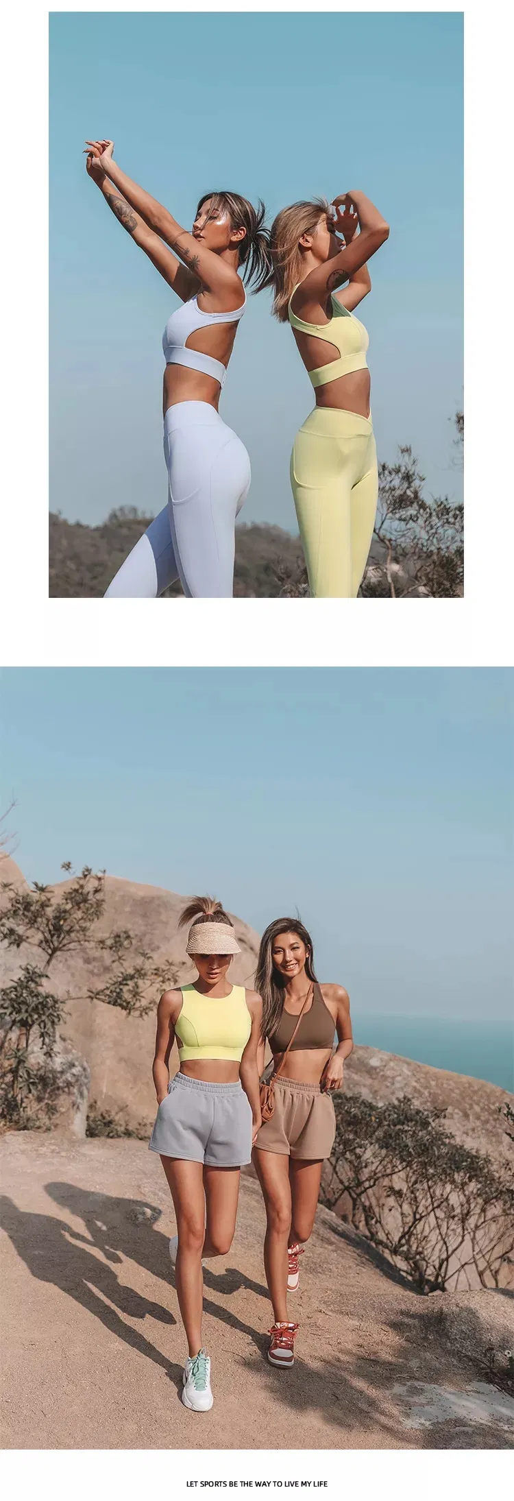 Conjuntos de Fitness para Mulheres com Design Original, Roupas de Yoga, Leggings Respiráveis e à Prova de Agachamento