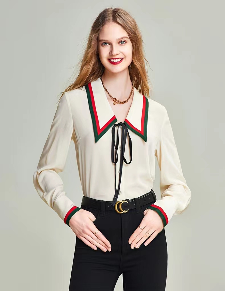 Camisas Blusas de Moda Feminina para Escritório Personalizadas de Fábrica