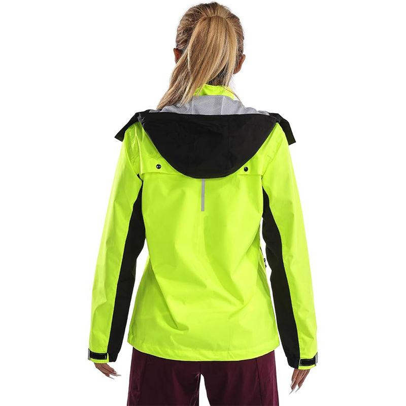 Jaqueta leve para ciclismo feminino, impermeável, com capuz, para corrida e caminhadas