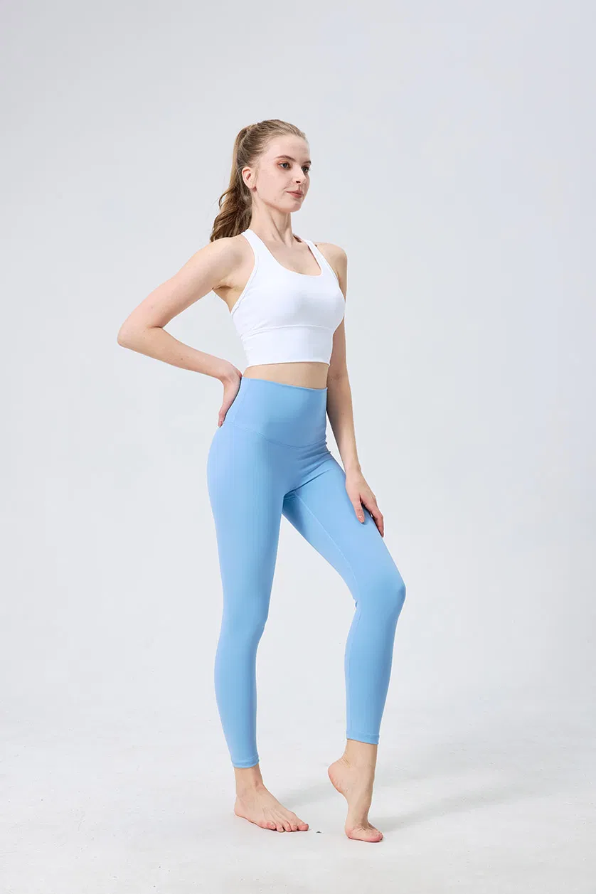 Leggings de Yoga de Cintura Alta Sexy Sem Linha Incômoda Calças de Yoga para Mulheres