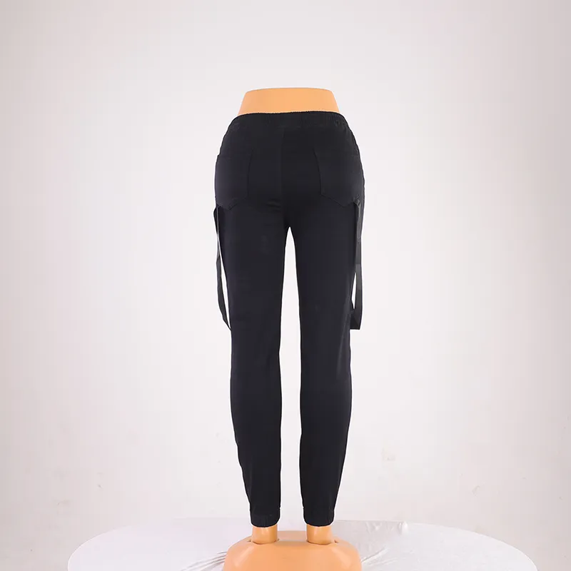 Calças Cargo Femininas Calças Casuais Roupas para Mulheres Calças de Cintura Alta