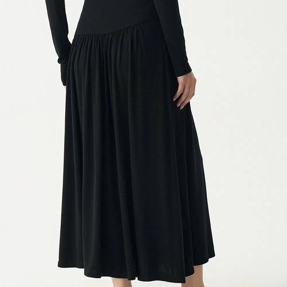 2025 Nova Saia Longa Feminina Designer Roupas Femininas Personalizadas Saia Maxi Elegante de Jersey