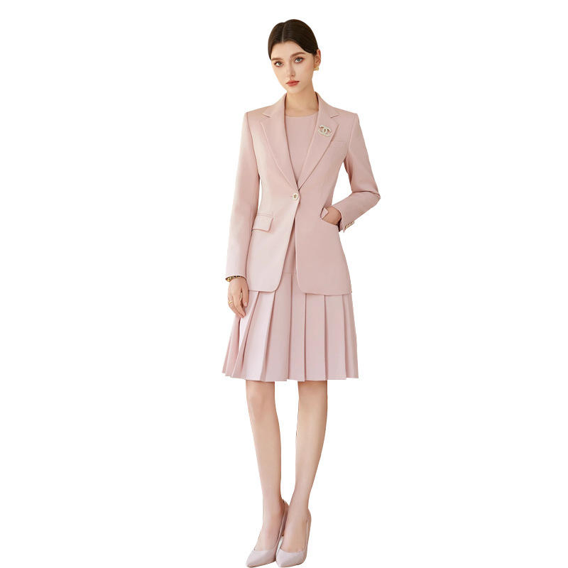 Conjunto de Blazer e Calças de Cintura Alta para Mulheres para um Conjunto Completo de Escritório Conjunto de Blazer para Mulheres