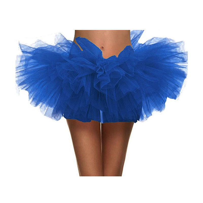 Saia de Tutu em Malha Personalizada para Mulheres Adultas, Princesa, Cinco Camadas, Cintura Elástica, Saia de Dança Sexy para Festa de Balé