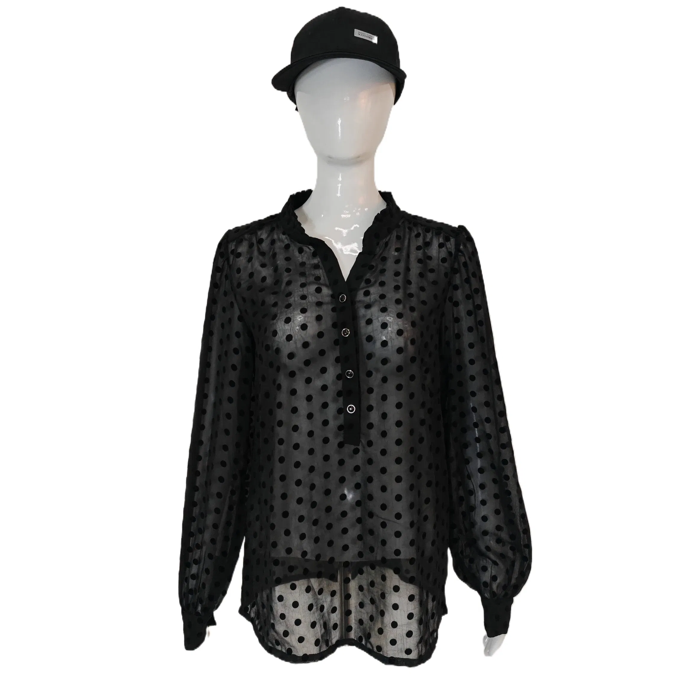 Camisa Casual Personalizada para Mulheres Roupas Transparentes Manga Longa Verão Camisas Casuais Femininas
