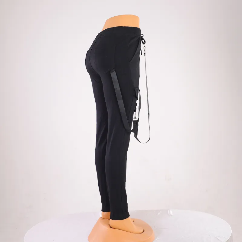 Calças Cargo Femininas Calças Casuais Roupas para Mulheres Calças de Cintura Alta