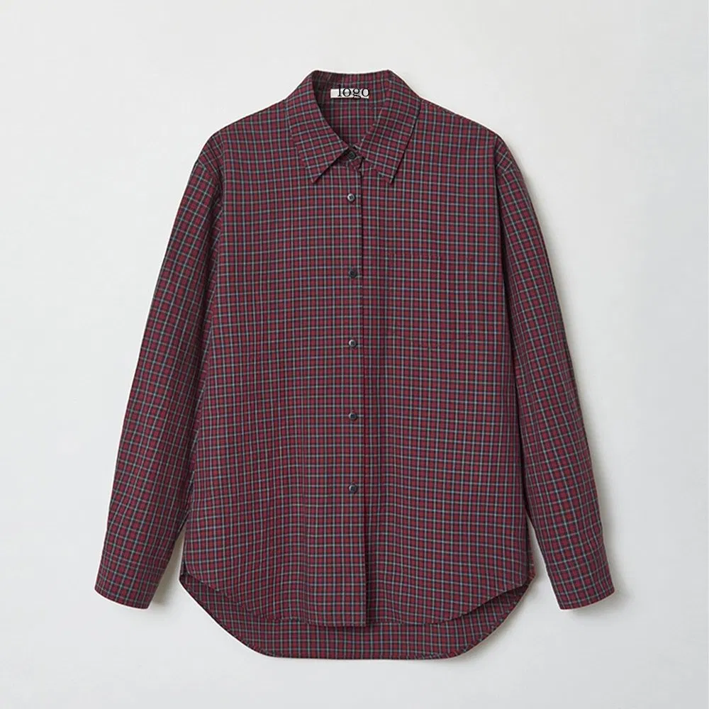 Blusa Casual de Outono para Mulheres, Xadrez, Top Ocidental com Botões, Camisa Amarela Xadrez