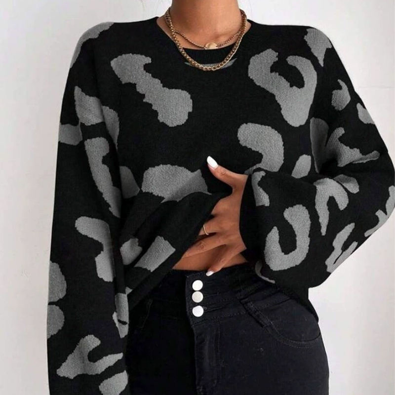 Salve Venda Quente Tamanho Personalizado Suéter Feminino de Outono Inverno Pulôver Longo Botão Casual Top Tricotado para Mulheres