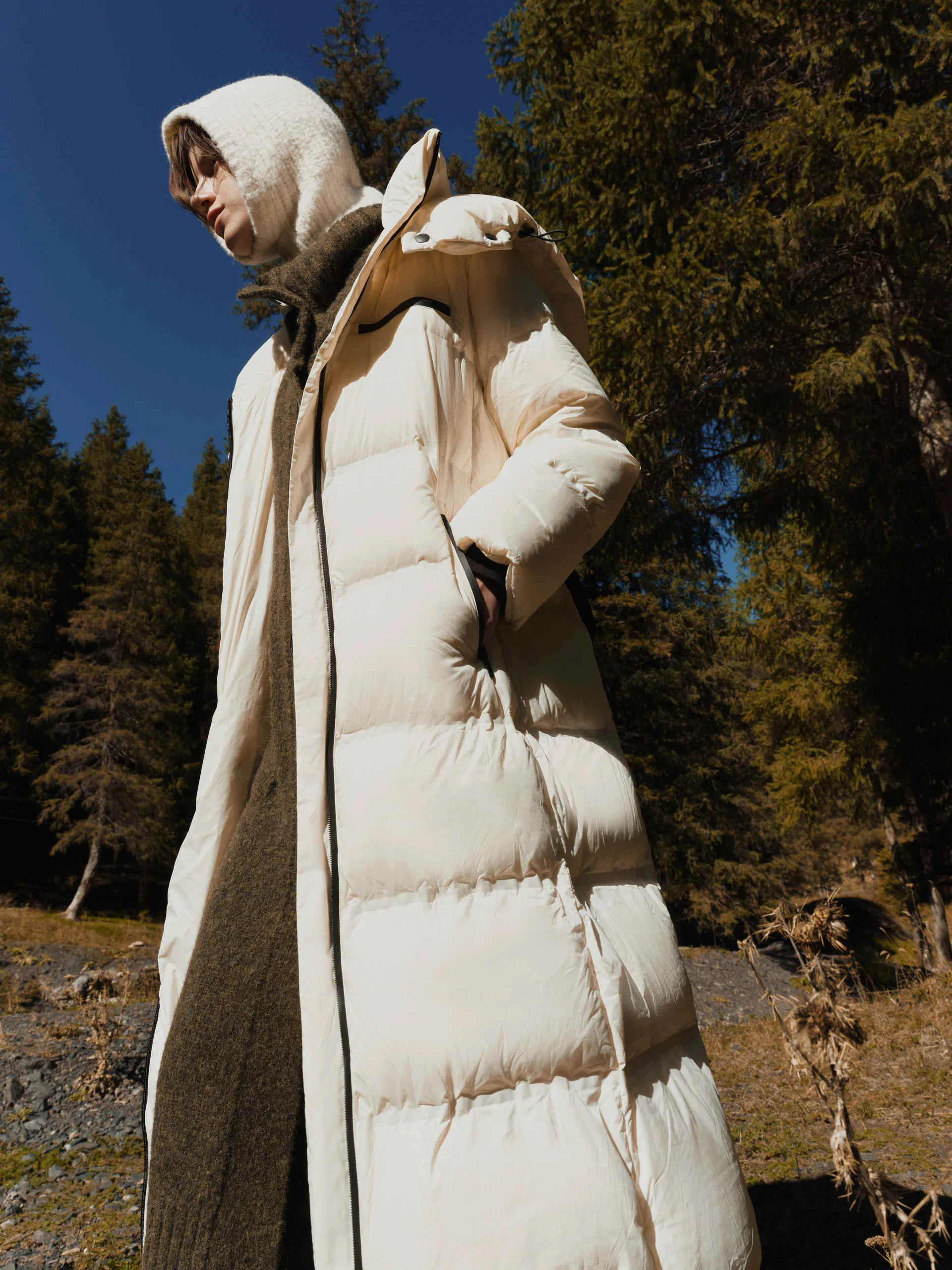Casaco Longo Feminino Quente Casaco Parka à Prova de Vento Casaco Puffer de Plumas com Capuz Destacável Casaco Longo com Capuz Roupas de Inverno Casaco Almofadado para Mulher