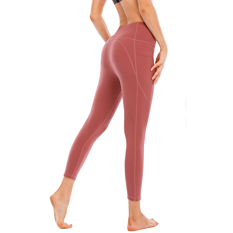 Leggings de boa qualidade personalizadas para fitness, calças de corrida para mulheres, roupa ativa, calças de yoga justas