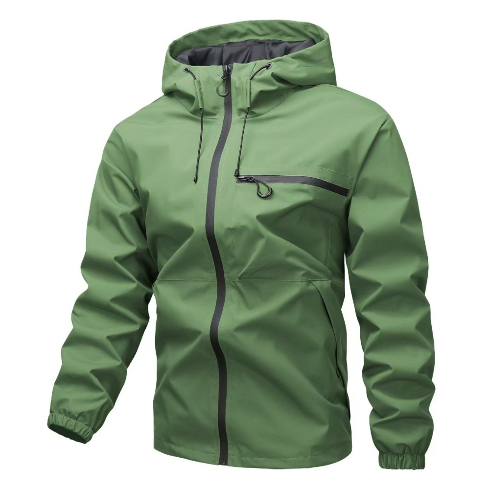 Jaqueta de chuva impermeável e à prova de vento para homens e mulheres, esportiva, de inverno, ao ar livre, respirável, com costuras seladas DWR, com capuz, personalização por atacado OEM ODM