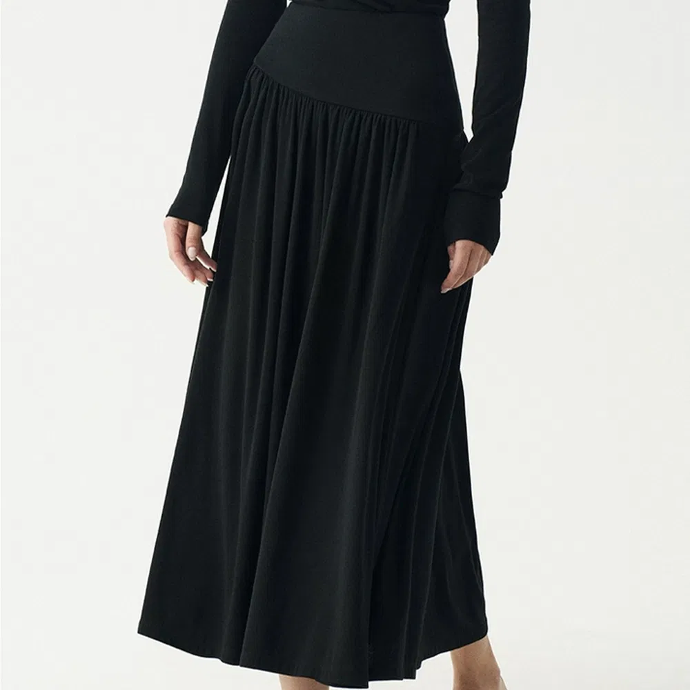 2025 Nova Saia Longa Feminina Designer Roupas Femininas Personalizadas Saia Maxi Elegante de Jersey