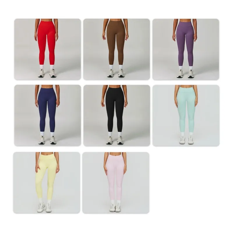 Calça Legging de Yoga com Copas Embutidas para Mulheres, Formato de Pêssego, Cintura em V, Modeladora e Ajustada, Secagem Rápida para Academia
