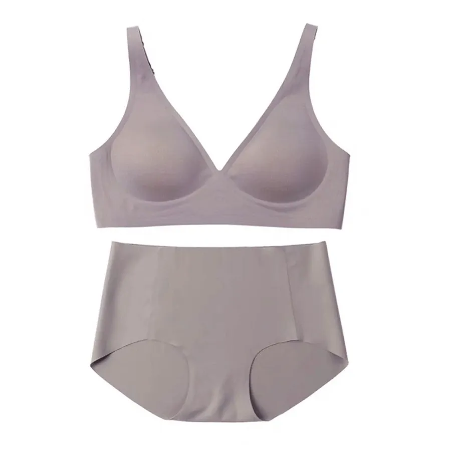 Conjunto de Sutiã Sem Fio Confortável de Gel com Suporte Macio e Sem Costura para Mulheres