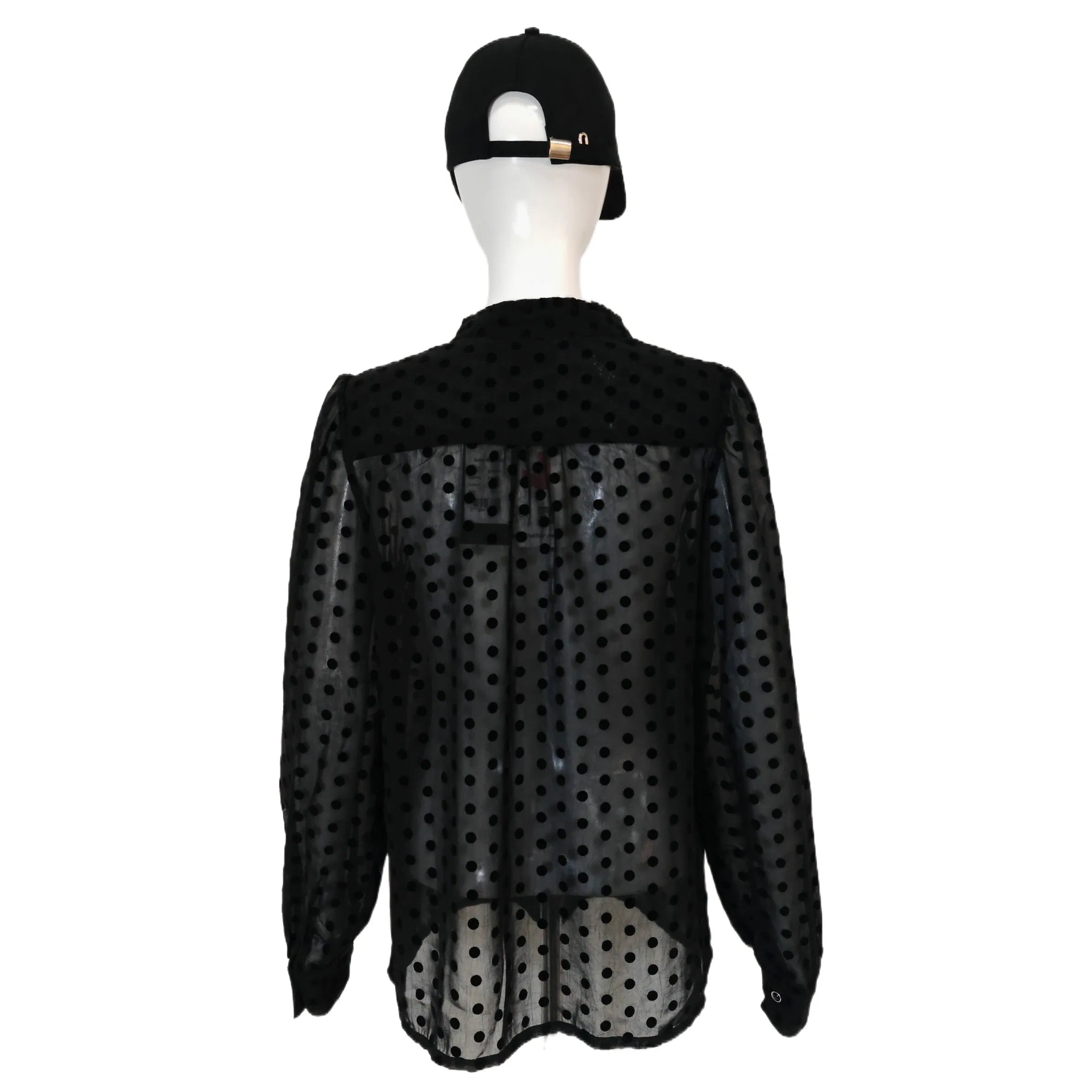 Camisa Casual Personalizada para Mulheres Roupas Transparentes Manga Longa Verão Camisas Casuais Femininas