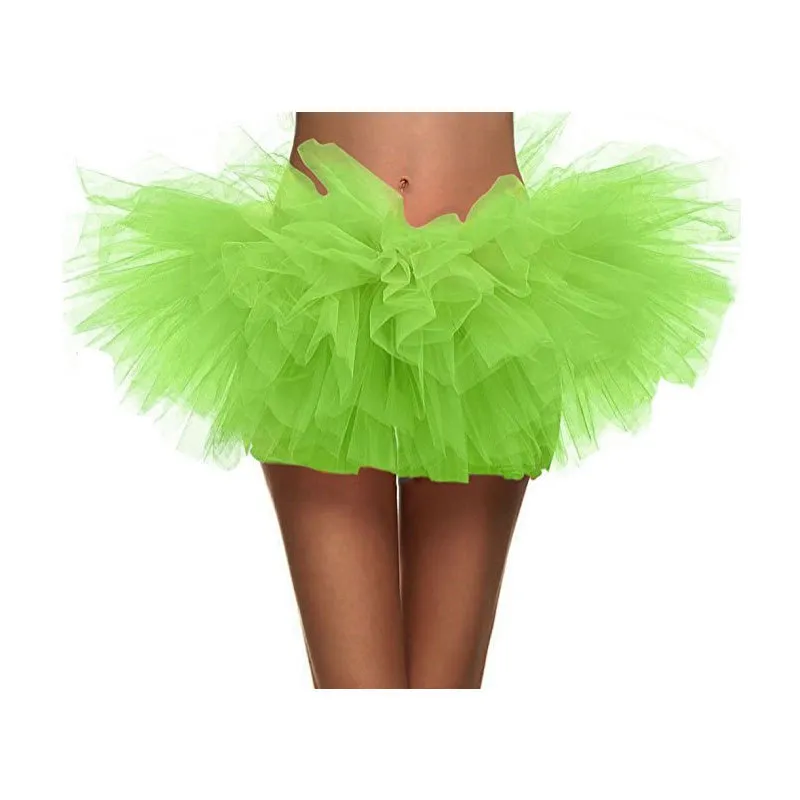 Saia de Tutu em Malha Personalizada para Mulheres Adultas, Princesa, Cinco Camadas, Cintura Elástica, Saia de Dança Sexy para Festa de Balé