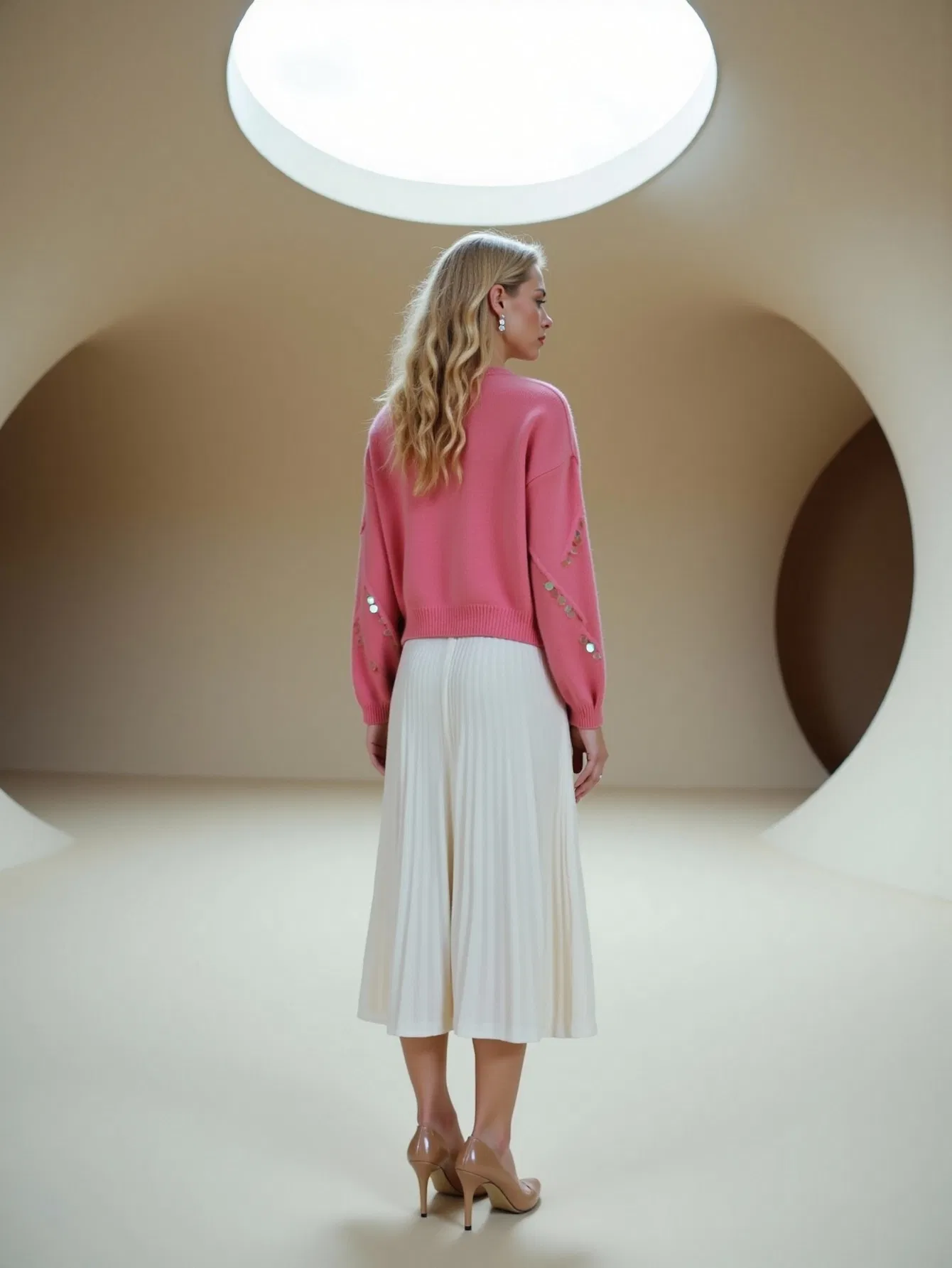Suéter de malha de gola redonda feminino 100% 100% cashmere, roupas quentes e aconchegantes, entrega de amostra com suporte para múltiplos fios