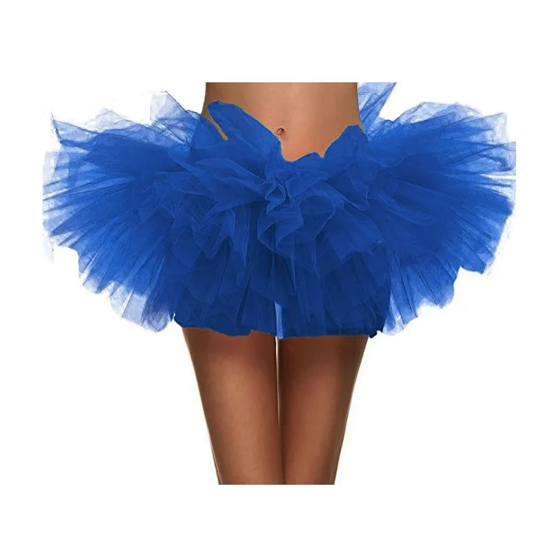 Saia de Tutu em Malha Personalizada para Mulheres Adultas, Princesa, Cinco Camadas, Cintura Elástica, Saia de Dança Sexy para Festa de Balé