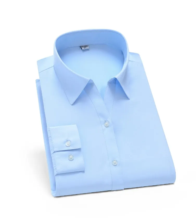 Camisas de Negócios Femininas de Algodão