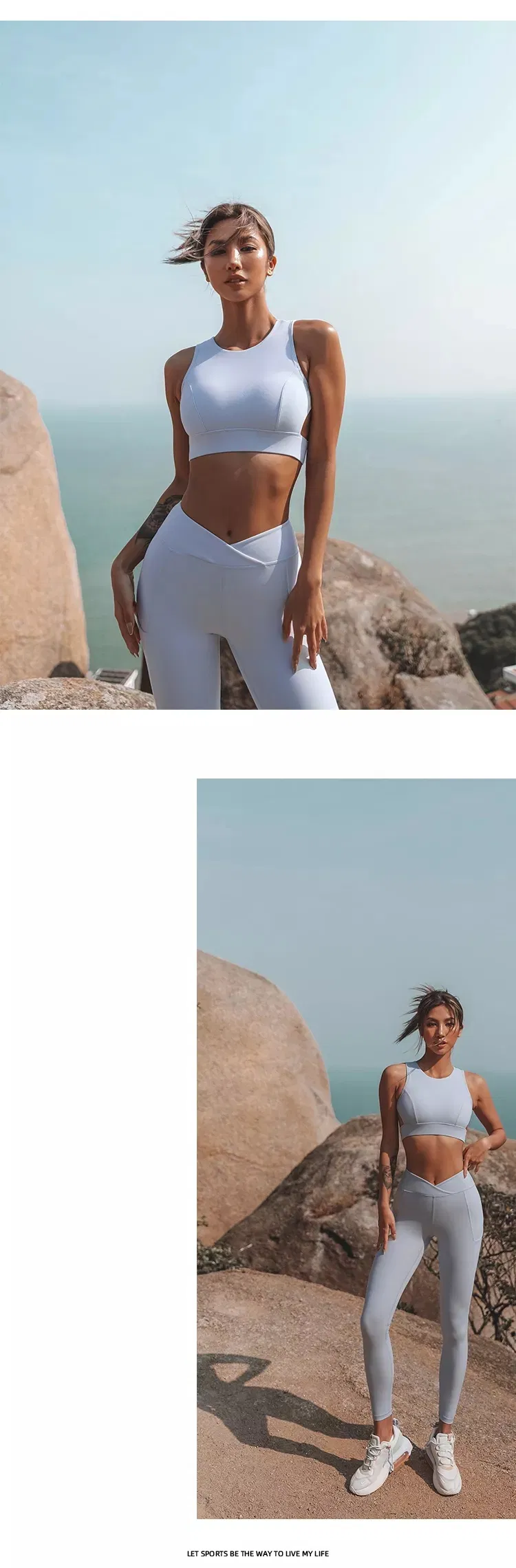 Conjuntos de Fitness para Mulheres com Design Original, Roupas de Yoga, Leggings Respiráveis e à Prova de Agachamento