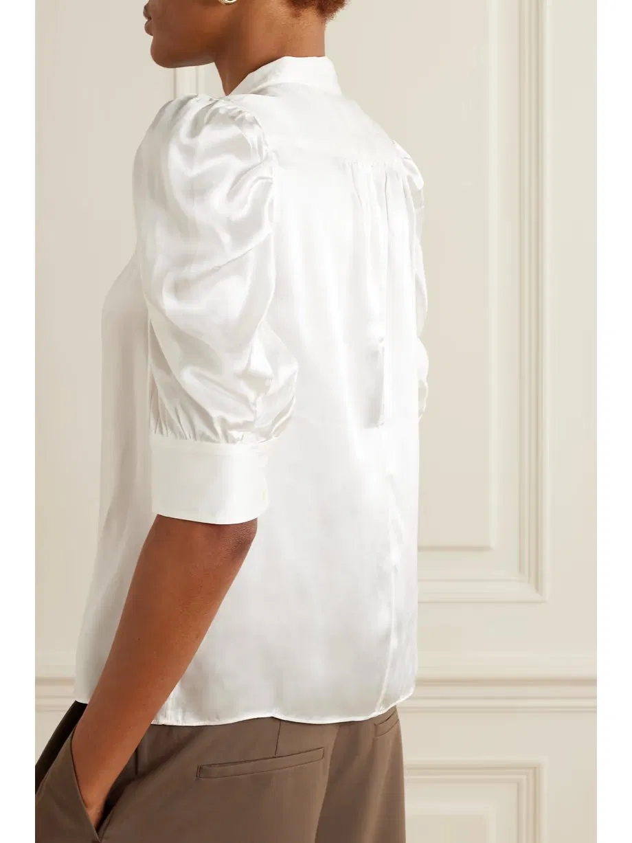 Camisa de Verão de Alta Qualidade com Pregas para Mulheres